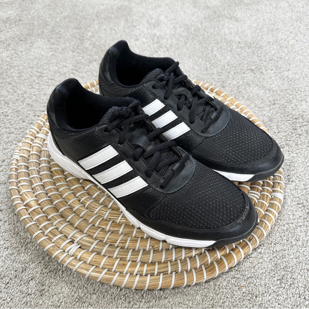 Adidas Men’s Tech Response Golf Shoes Sneakers 2021 Core Black/White Spike 7 - Picture 1 of 13
